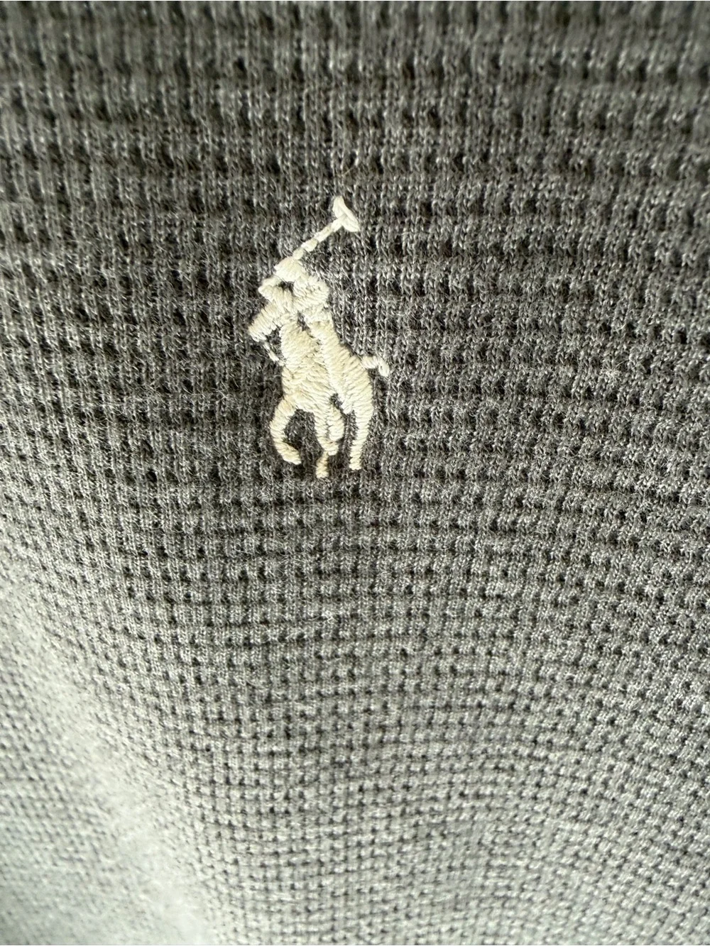 Polo by Ralph Lauren Dark Gray Crewneck Sweater with Embroidered Pony
